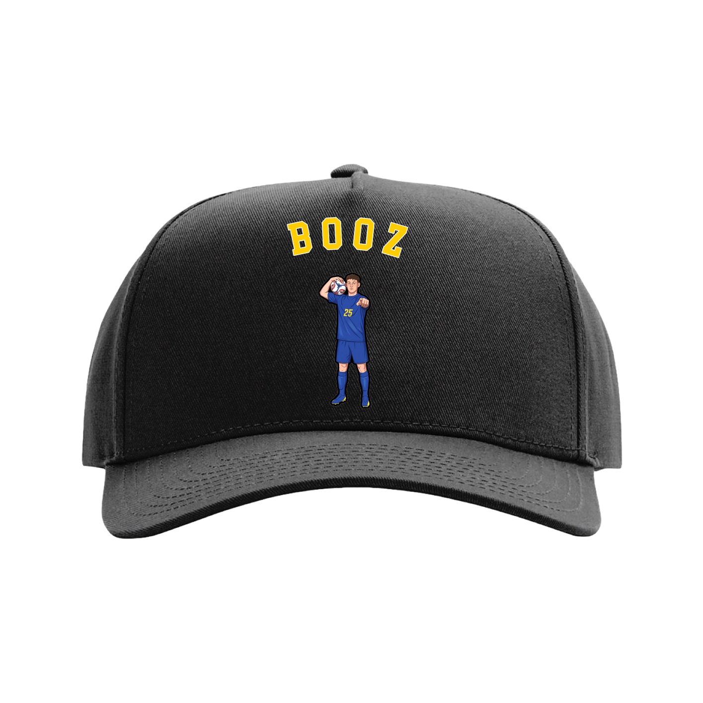 Full Fabric Five-Panel Champ Cap — Shirsey Arch in Black
