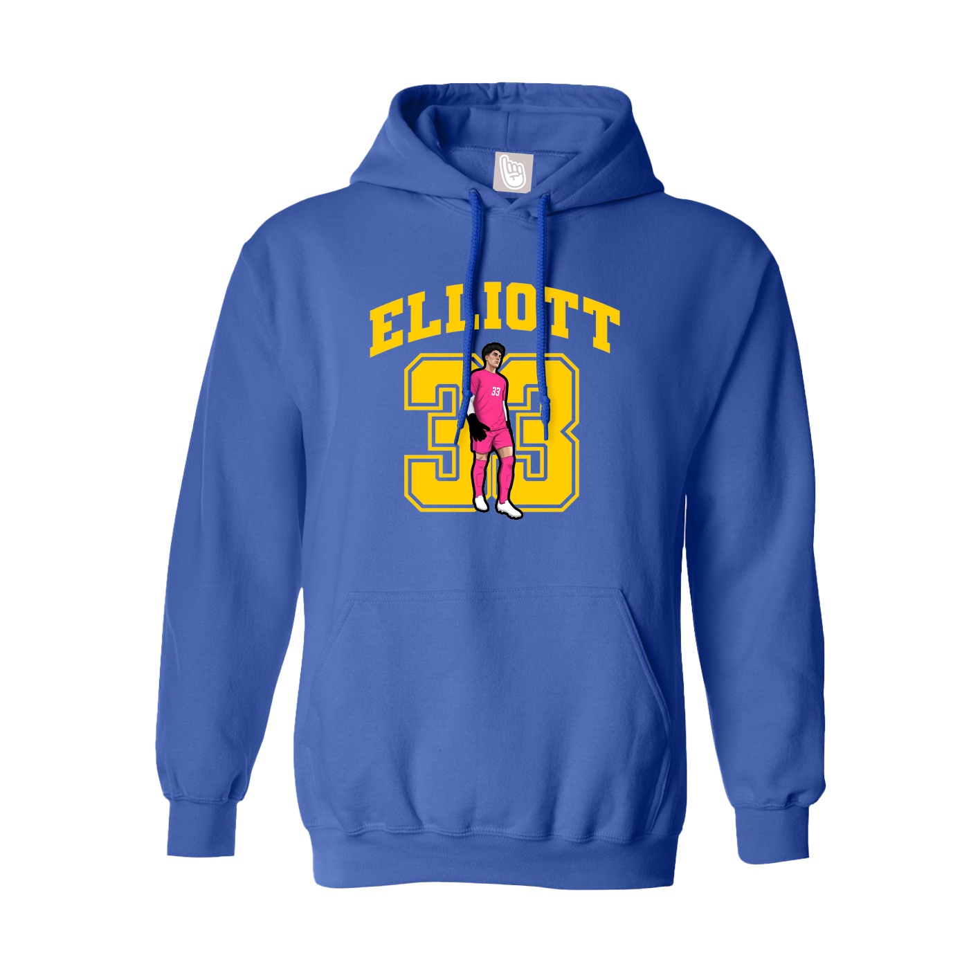 Hoodie — Number in Royal