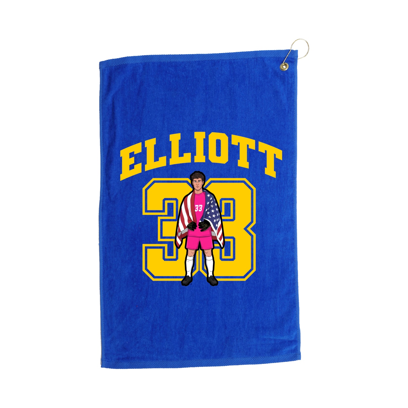 Golf Towel — Number in Royal