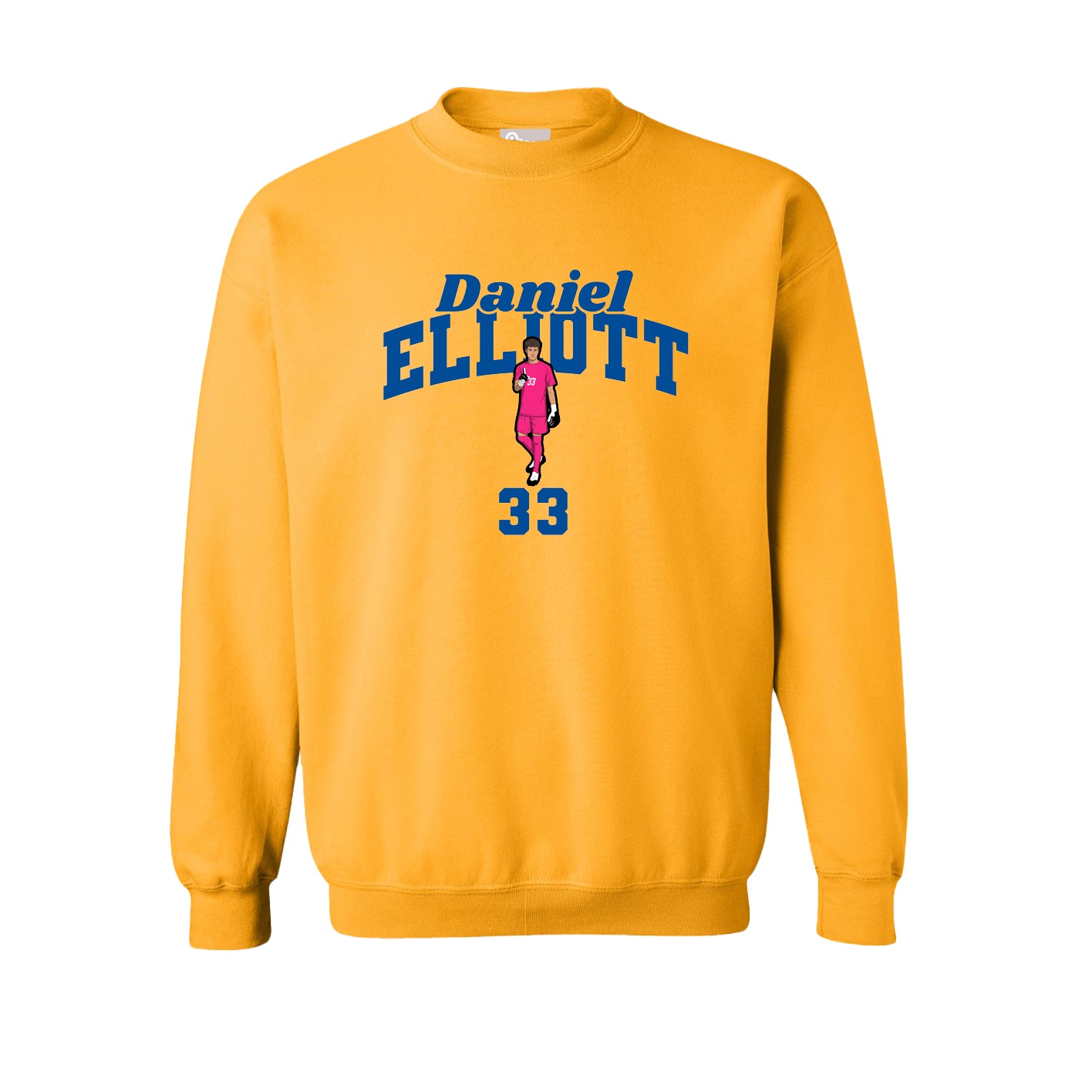 Fleece Crew — Signature Arch in Gold