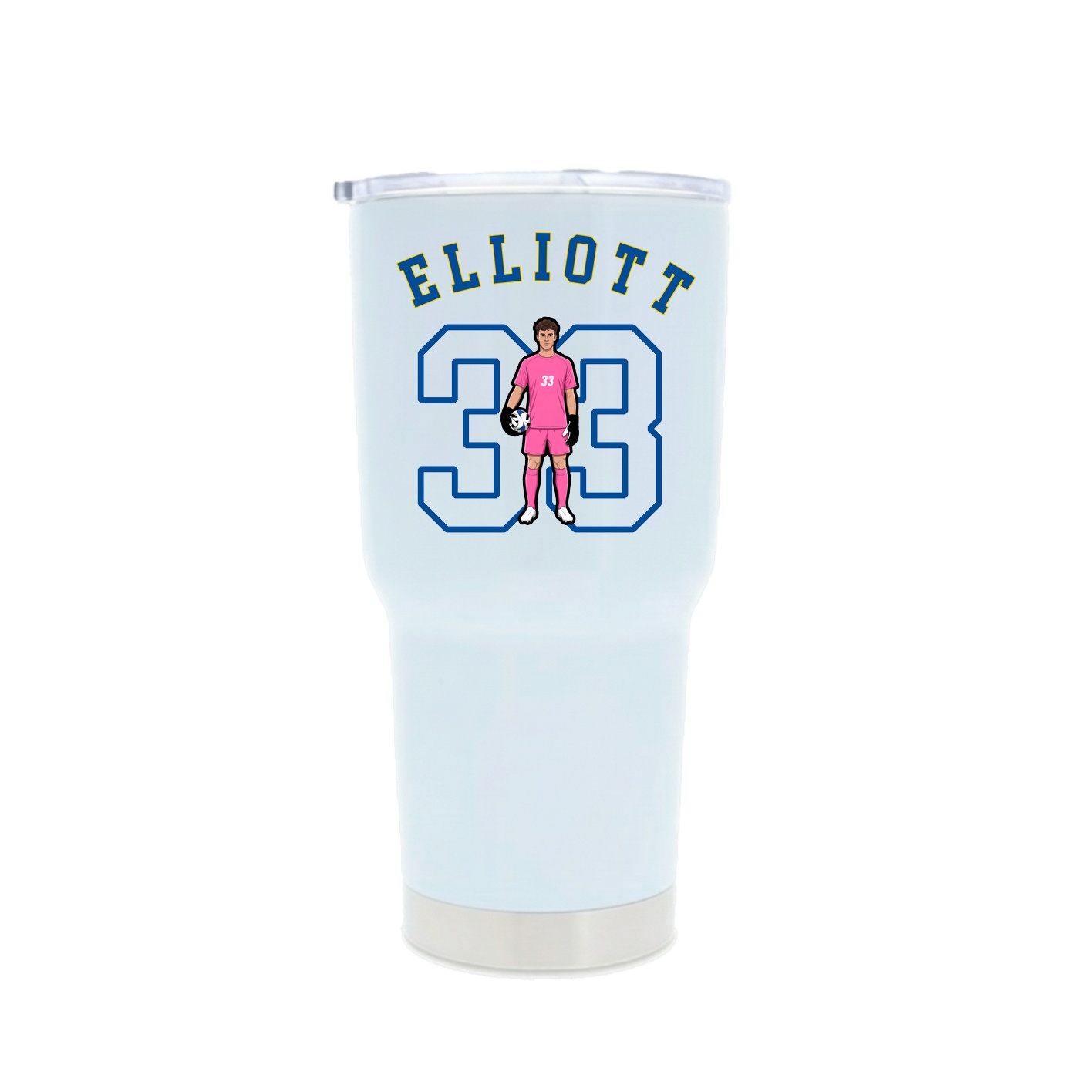 30oz Stainless Steel Tumbler — Shirsey Arch in White