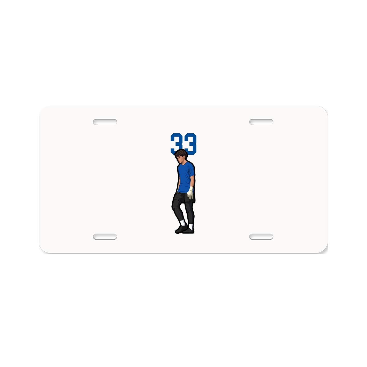 License Plate — Number Top in Classic