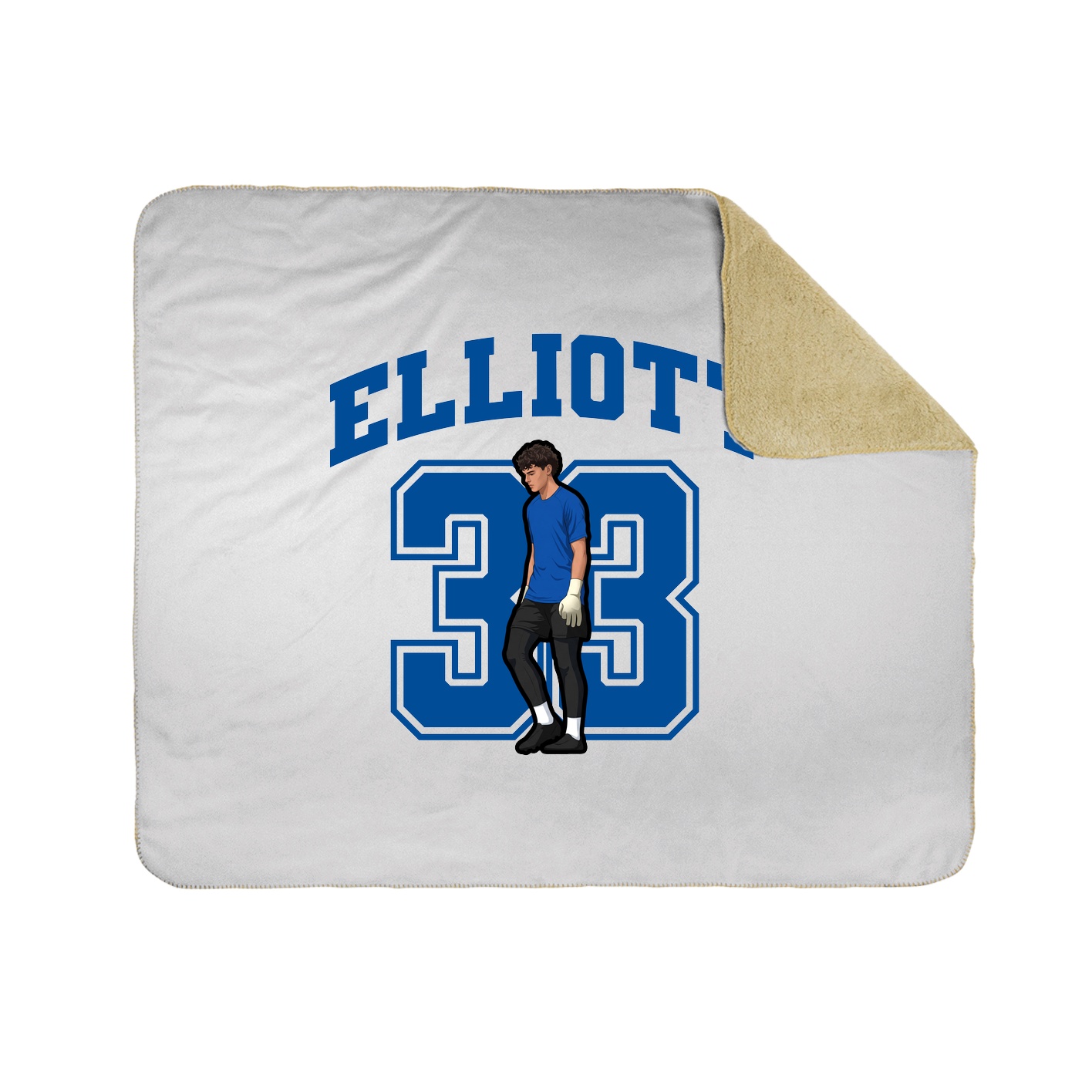 Throw Blanket — Number in White