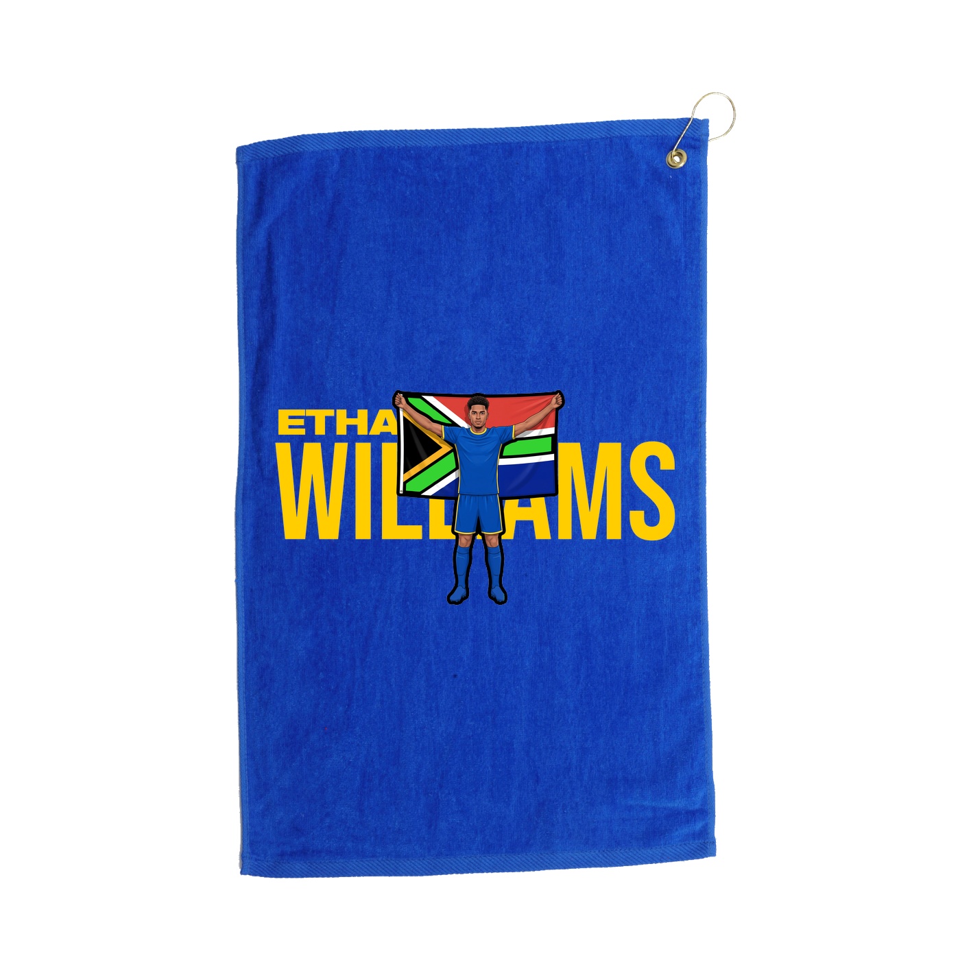 Golf Towel — Player Name in Royal