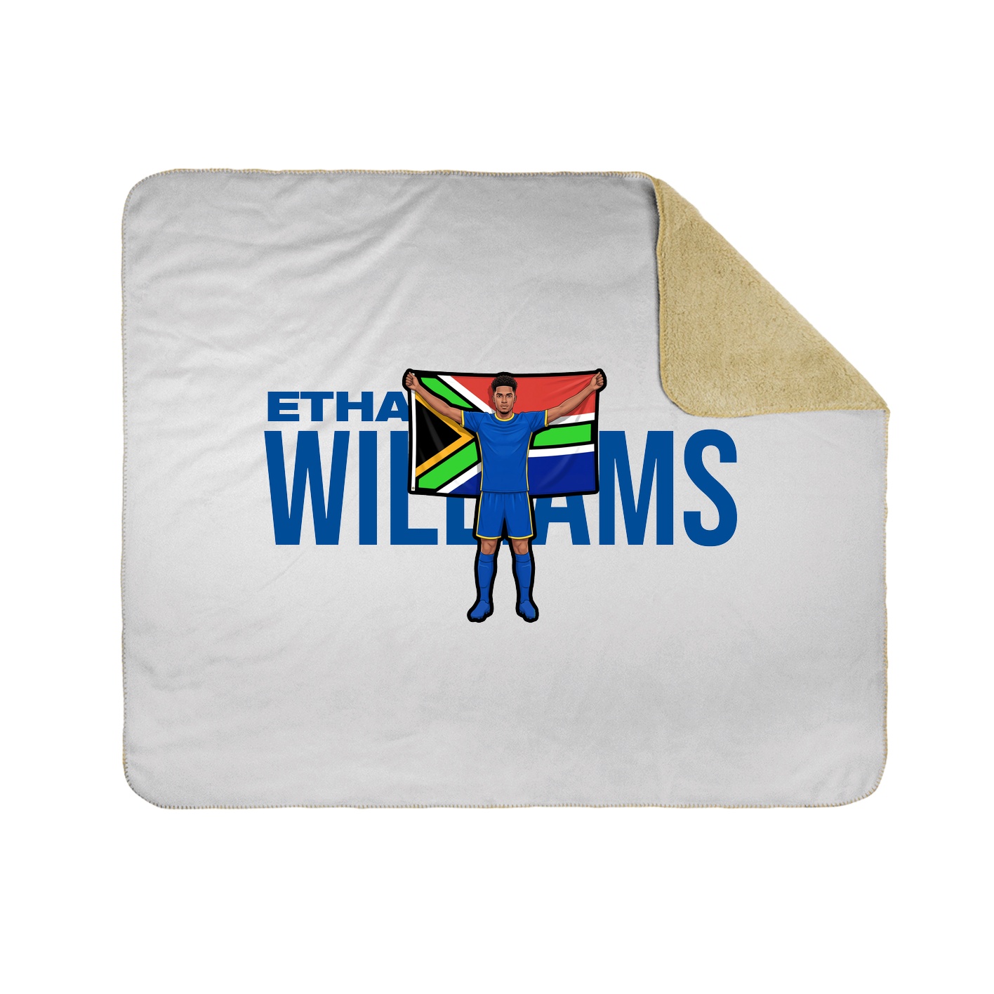 Throw Blanket — Player Name in White