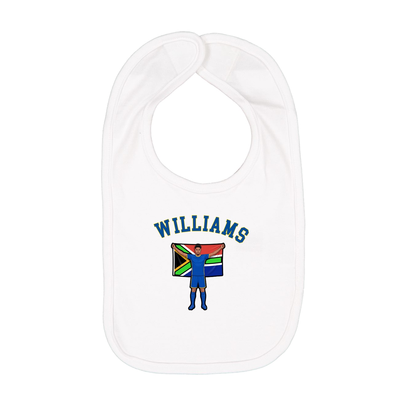 Infant Bib — Shirsey Arch in White