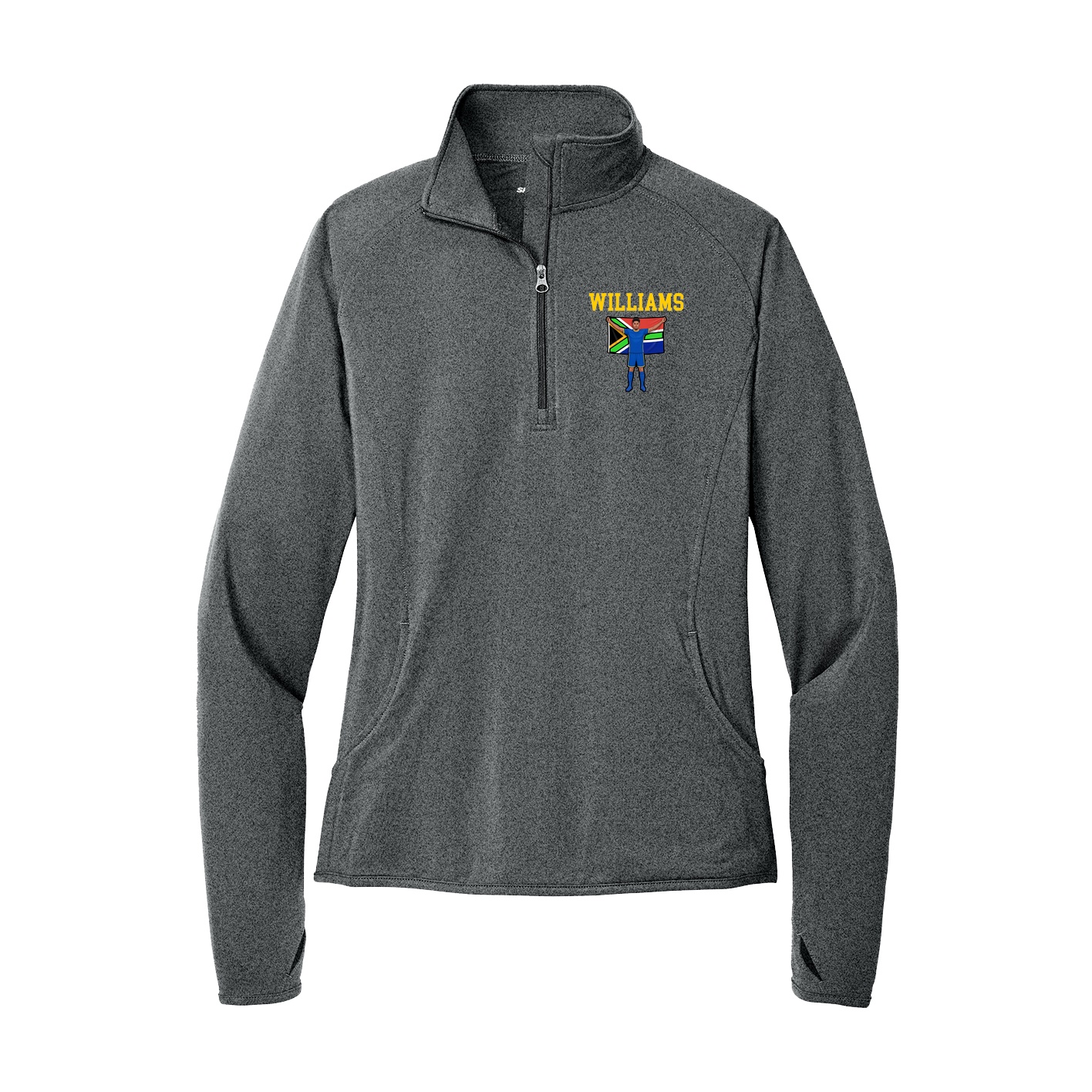 Women's Q-Zip Pullover — Shirsey in Grey