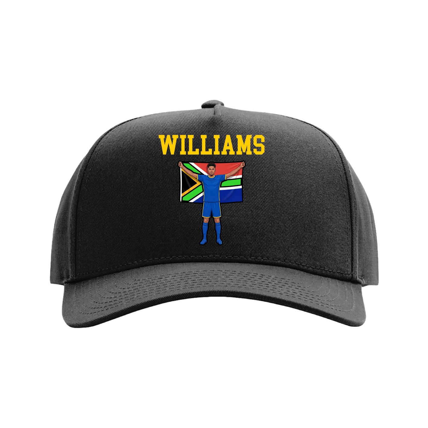 Full Fabric Five-Panel Champ Cap — Shirsey in Black