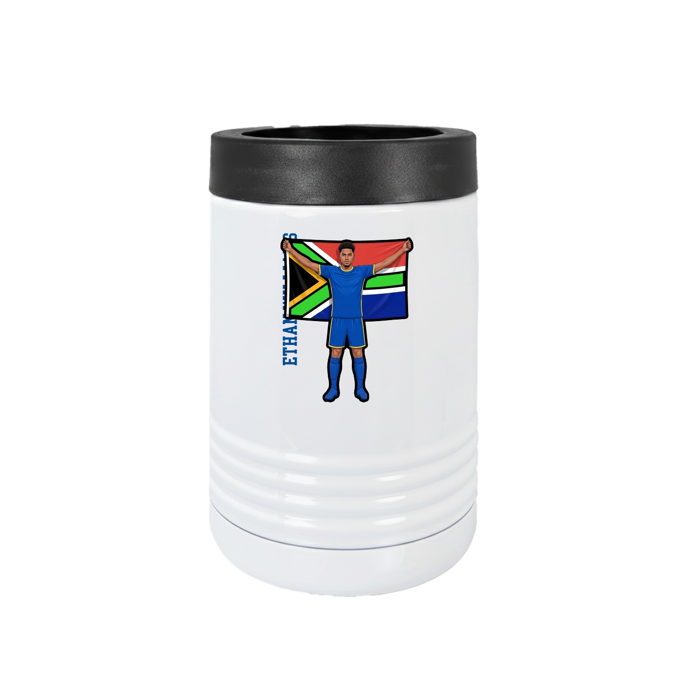 Beverage Holder — Name Vertical in White