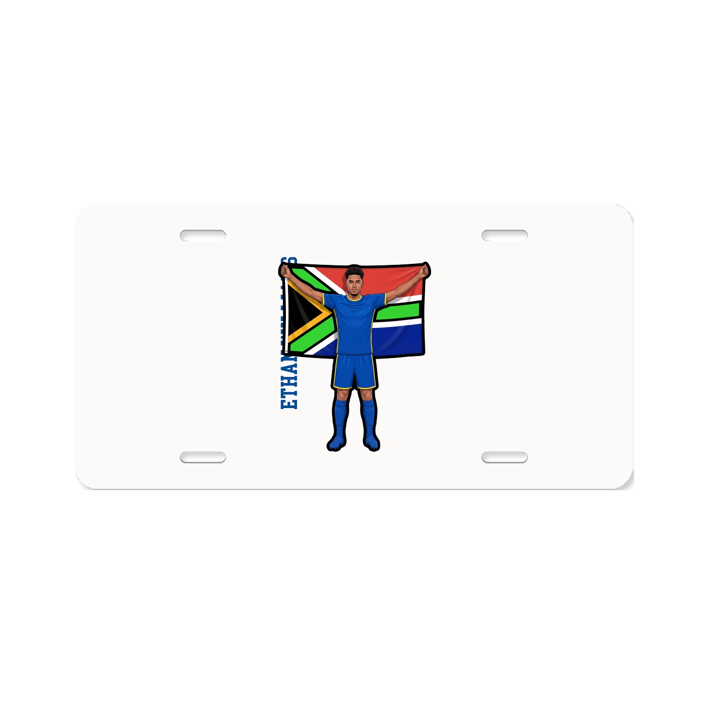 License Plate — Name Vertical in Classic