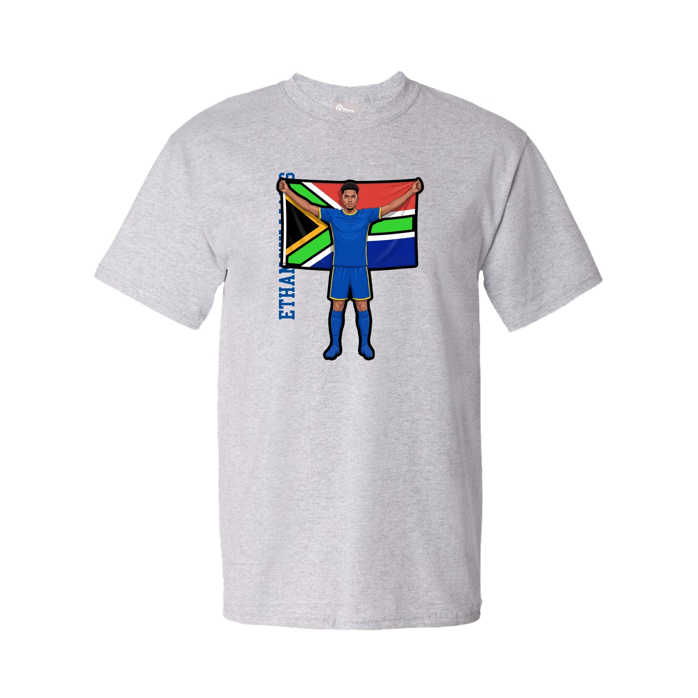 Tee — Name Vertical in Grey