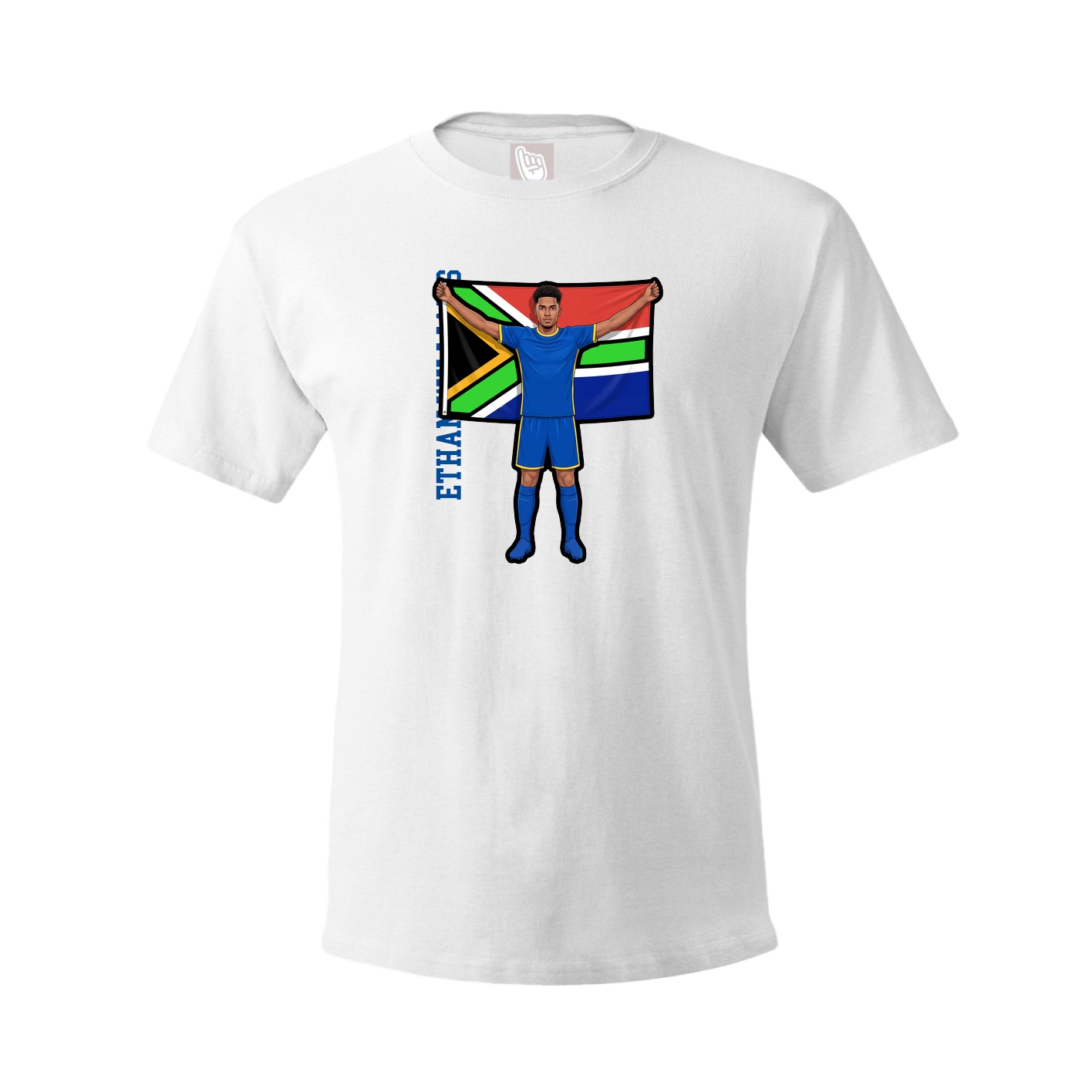 Youth Tee — Name Vertical in White