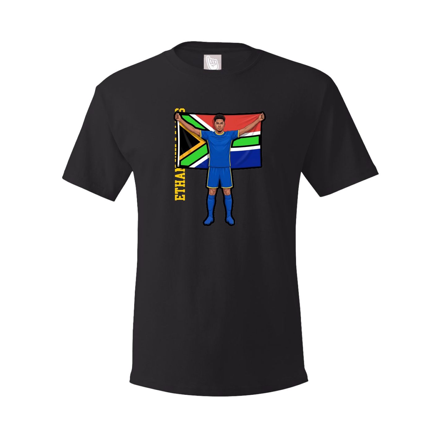 Youth Tee — Name Vertical in Black