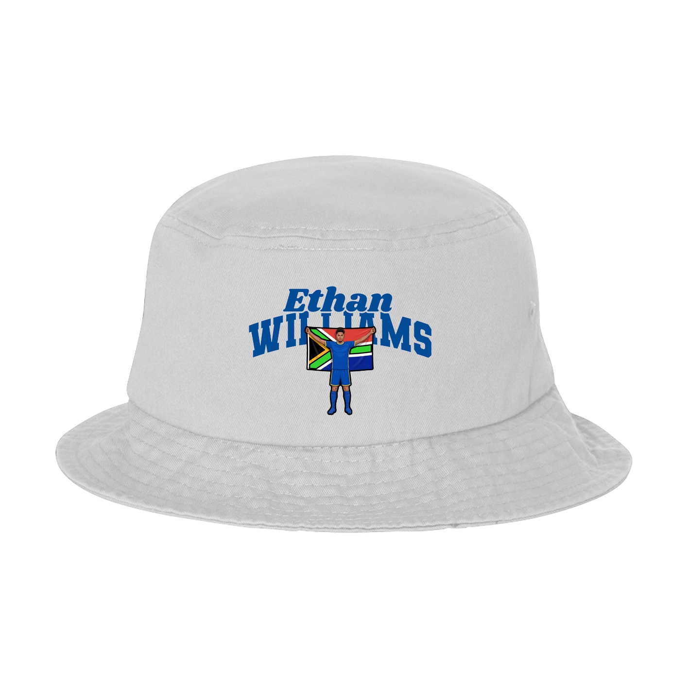 Bucket Cap — Signature Arch in White