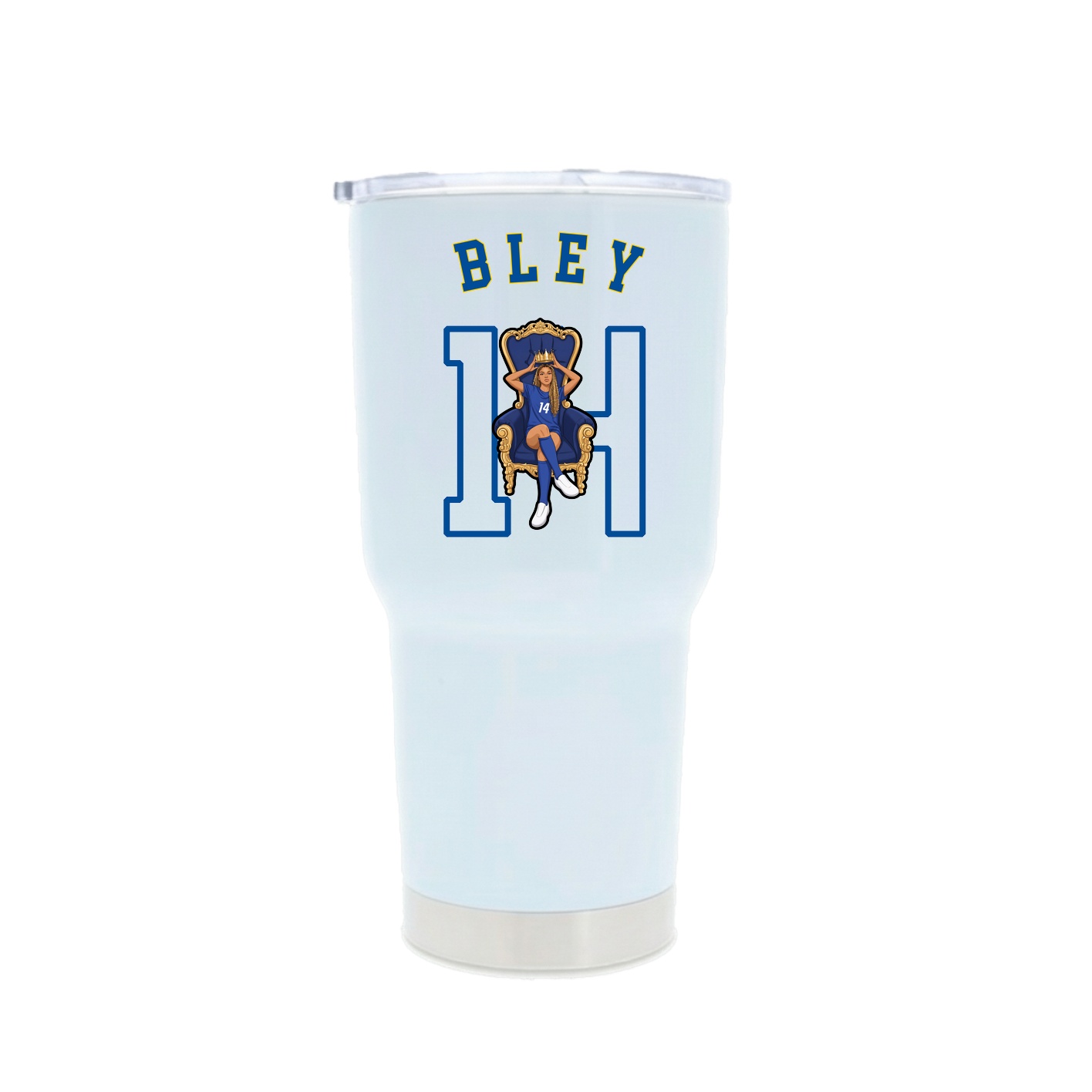 30oz Stainless Steel Tumbler — Shirsey Arch in White