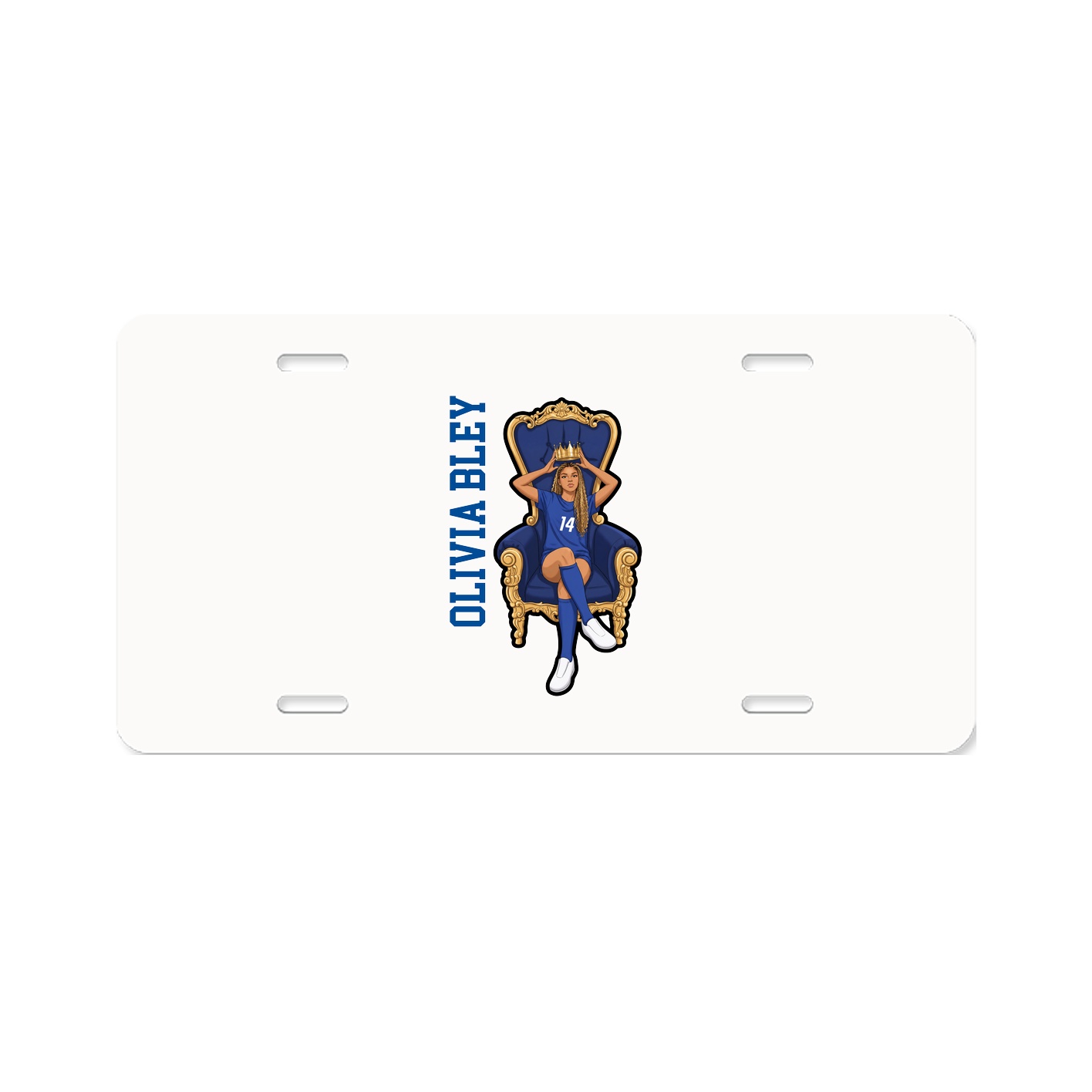 License Plate — Name Vertical in Classic