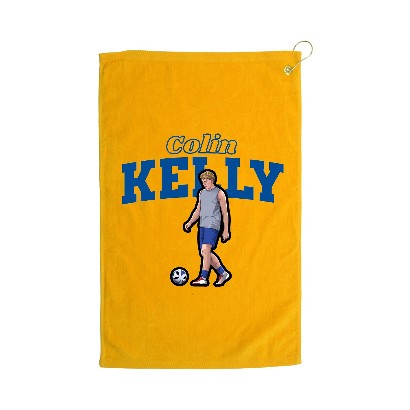 Golf Towel — Name Arch in Gold