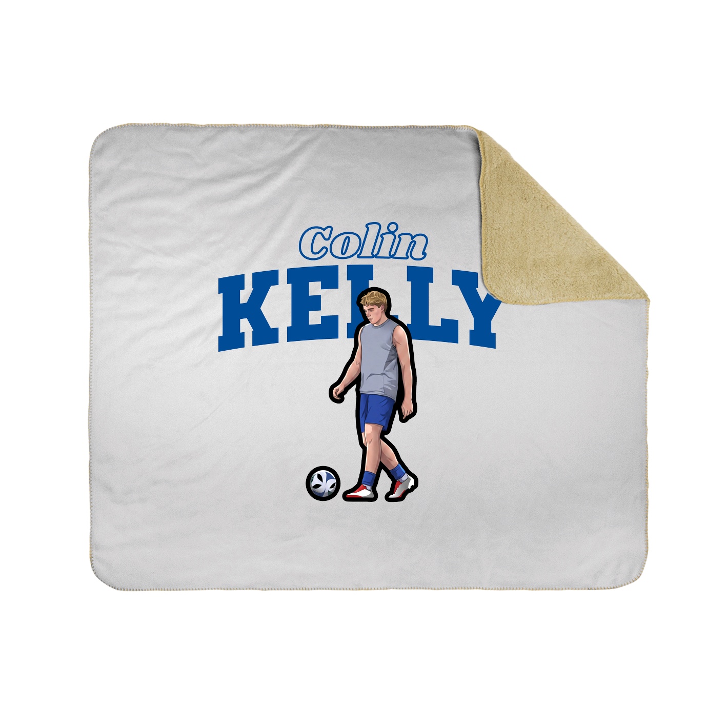 Throw Blanket — Name Arch in White