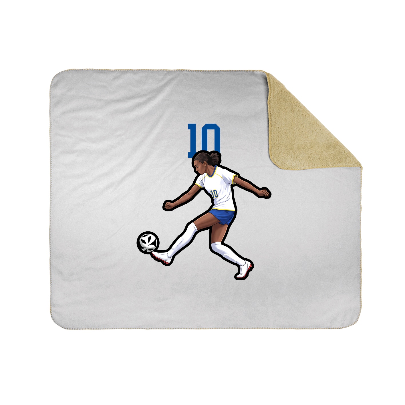 Throw Blanket — Number Top in White