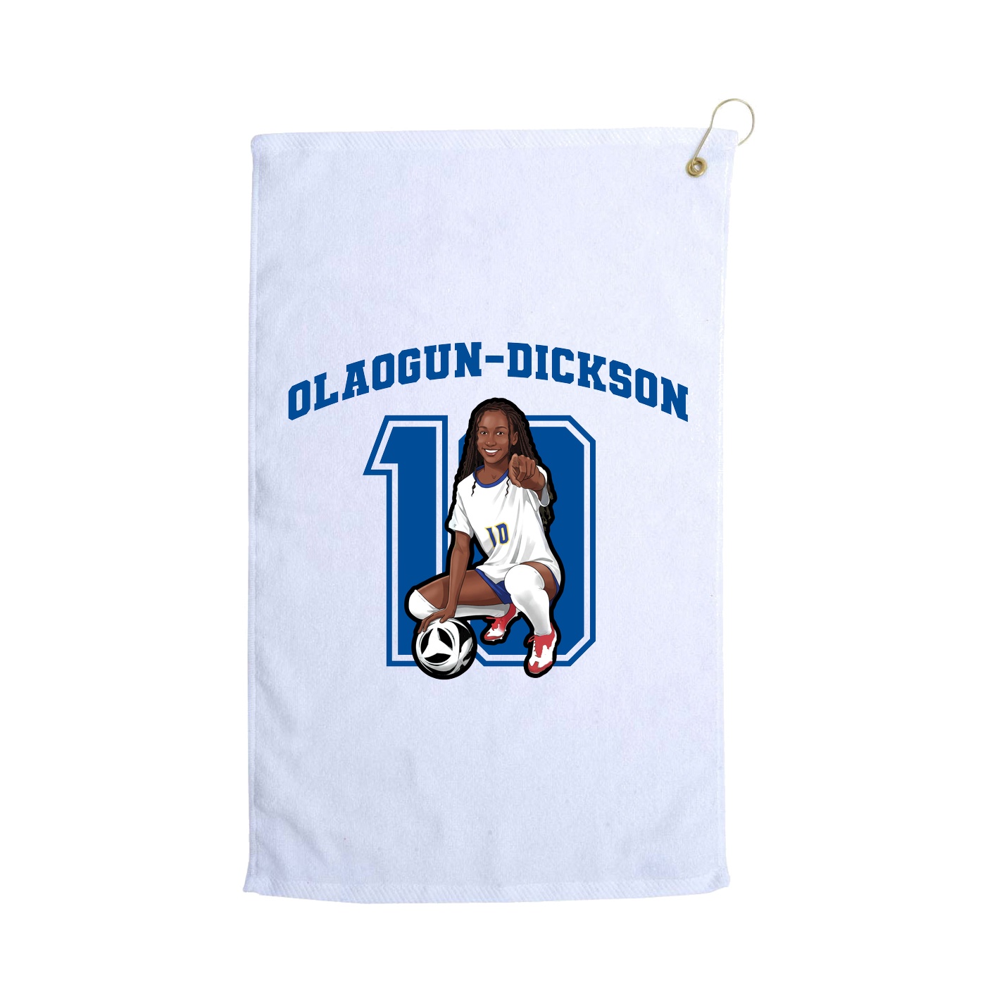 Golf Towel — Number in White