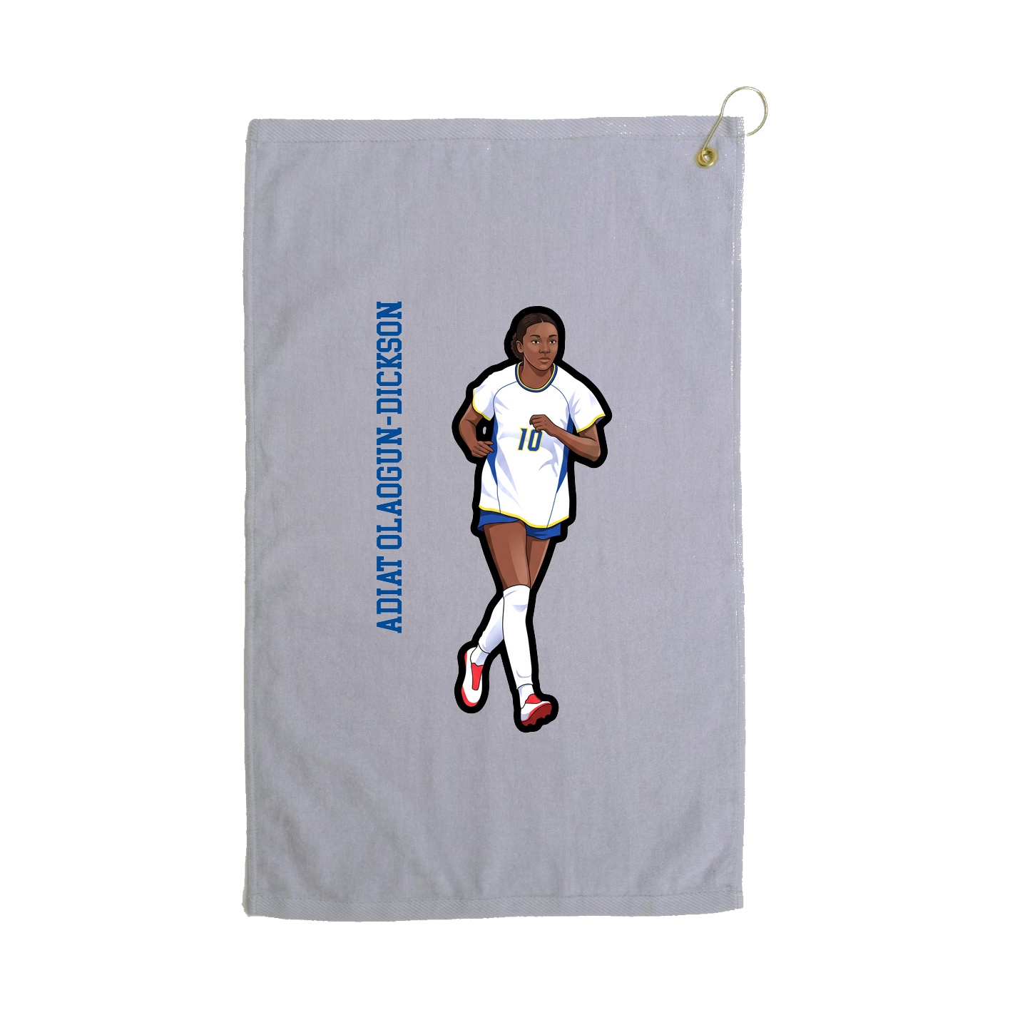 Golf Towel — Name Vertical in Grey