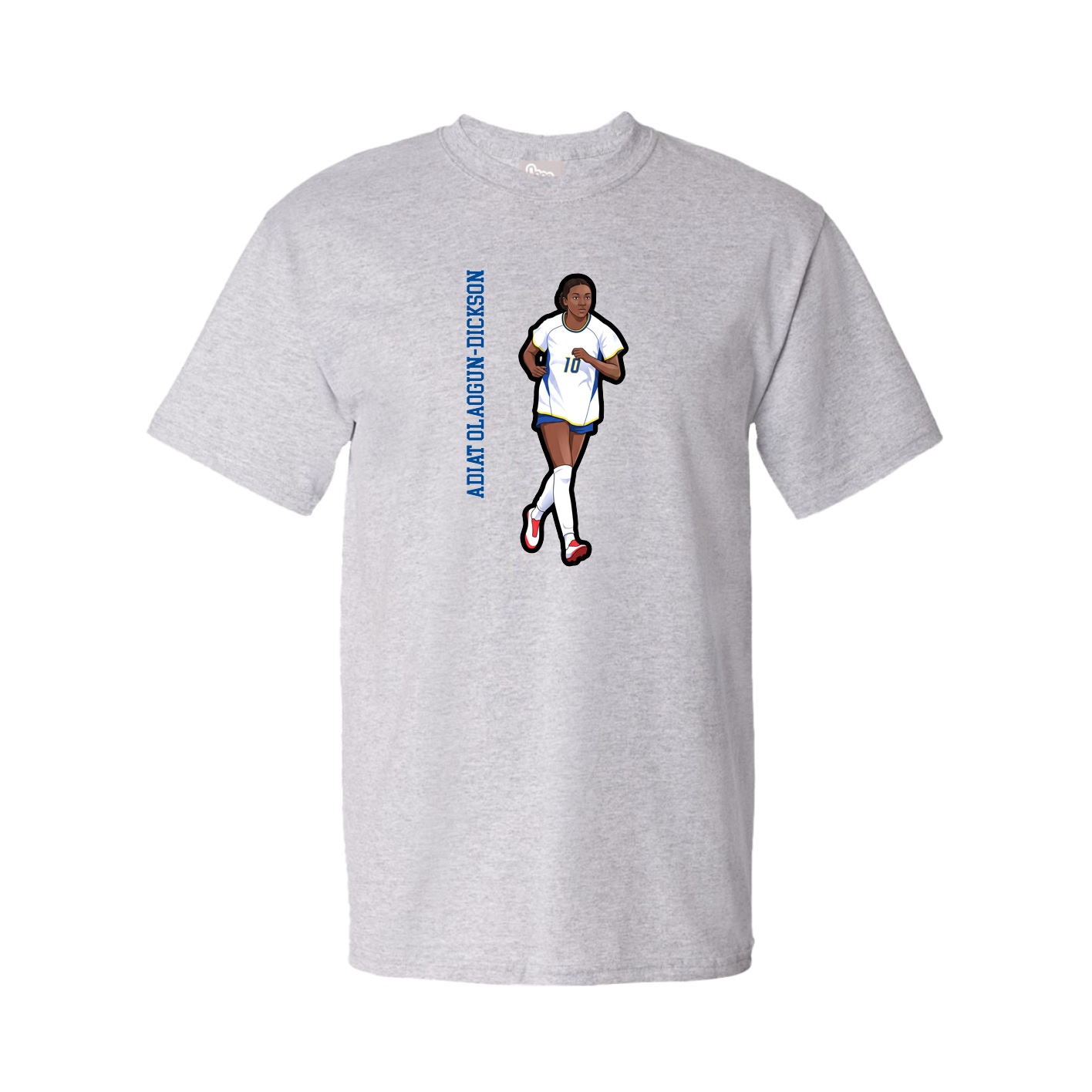 Youth Tee — Name Vertical in Grey