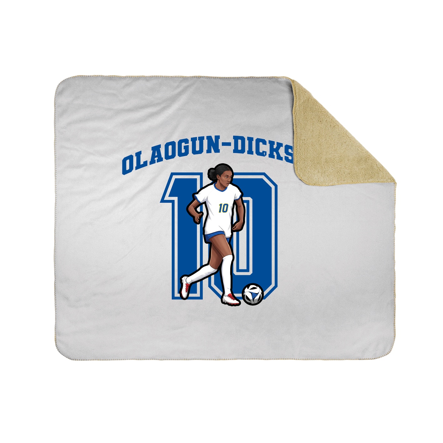 Throw Blanket — Number in White
