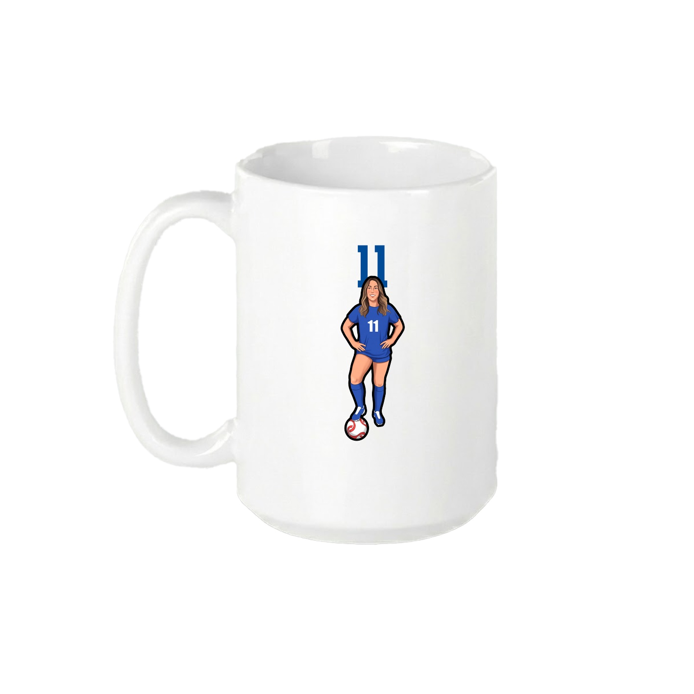 15oz Coffee Mug — Number Top in White