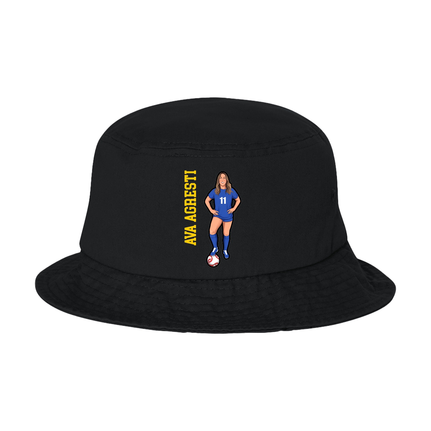 Bucket Cap — Name Vertical in Black