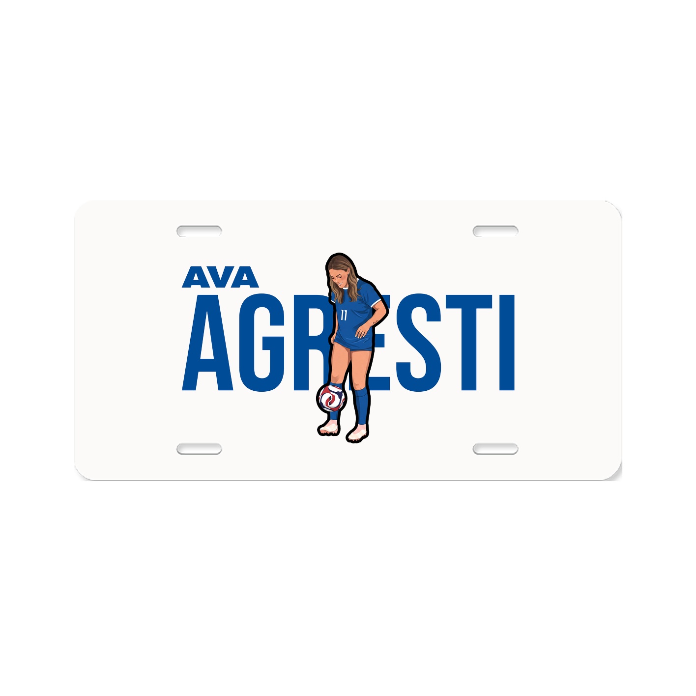 License Plate — Player Name in Classic