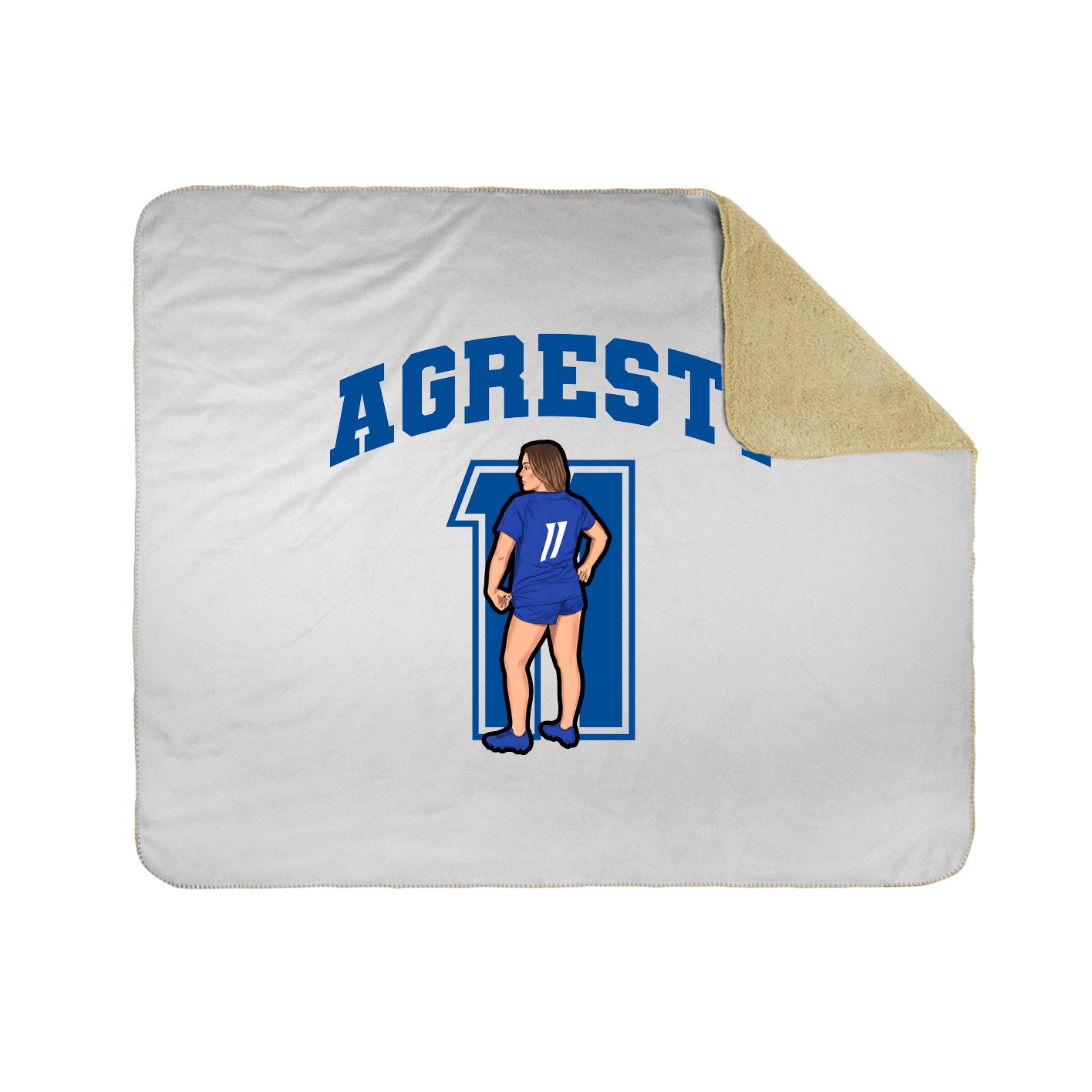 Throw Blanket — Number in White