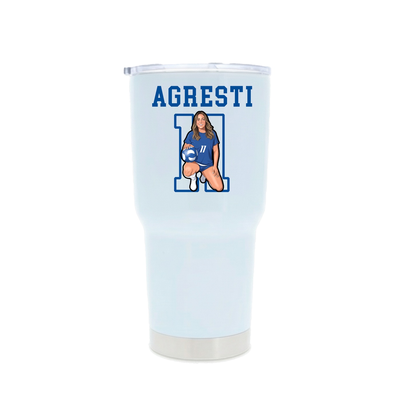 30oz Stainless Steel Tumbler — Shirsey in White