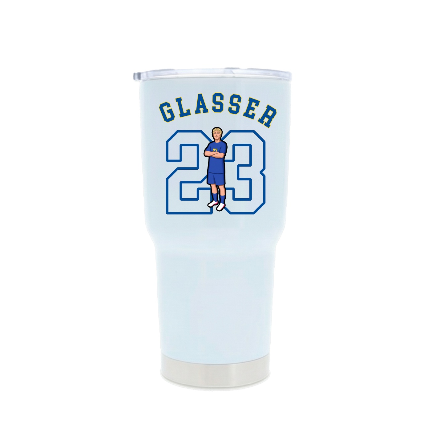 30oz Stainless Steel Tumbler — Shirsey Arch in White