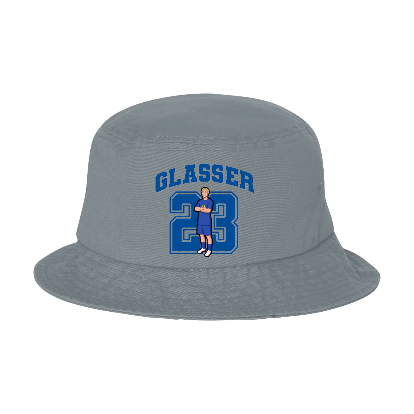 Bucket Cap — Number in Grey