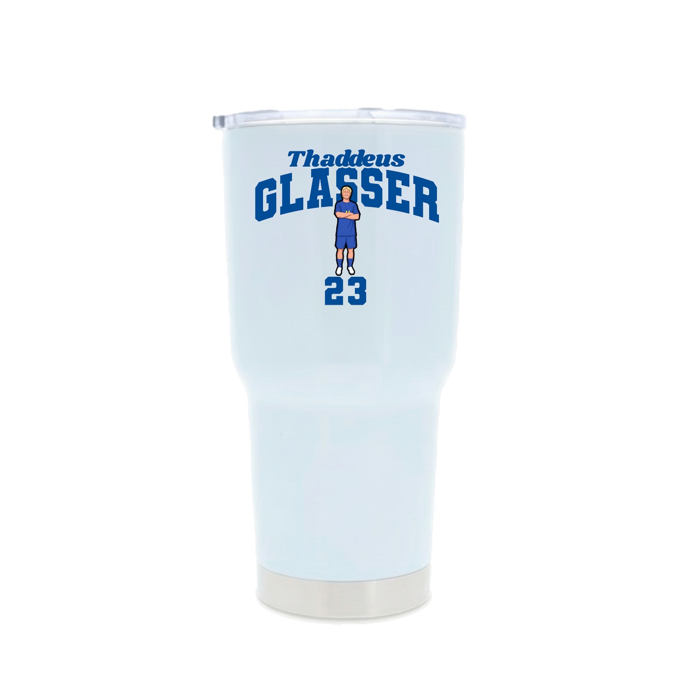 30oz Stainless Steel Tumbler — Signature Arch in White