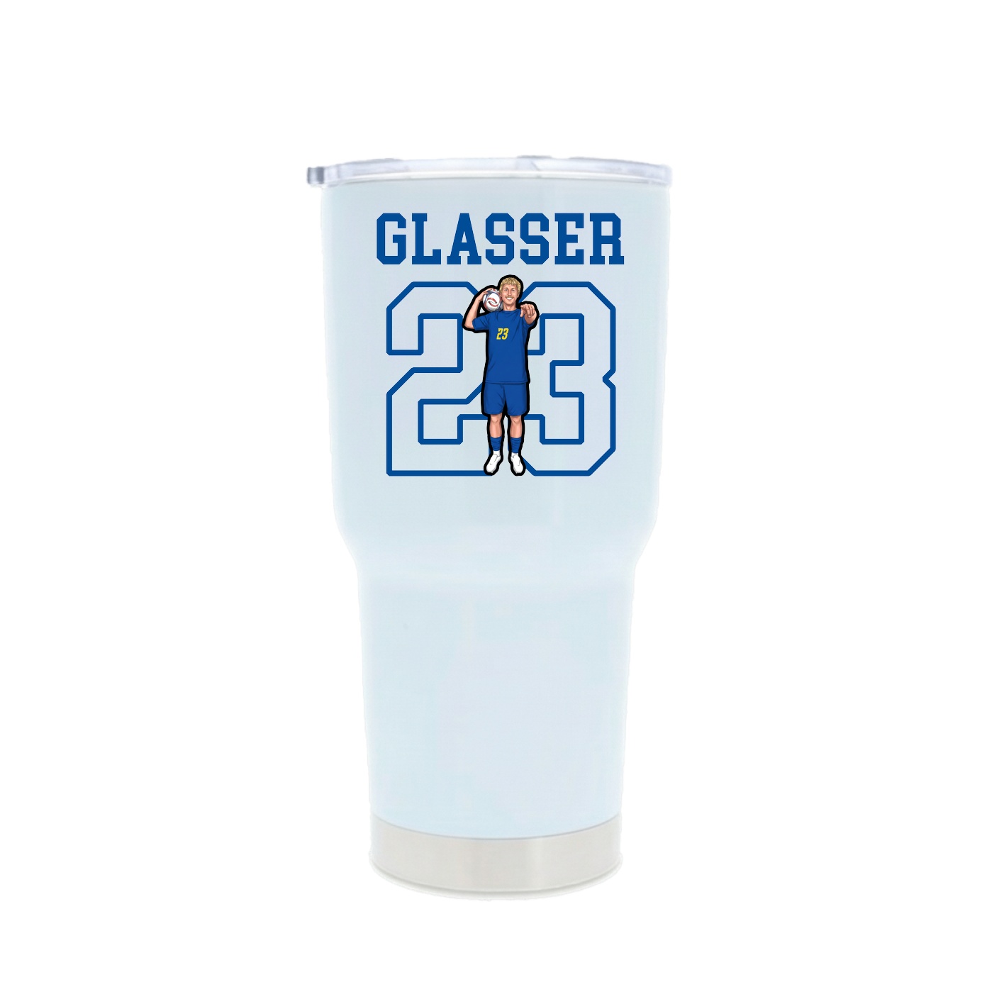 30oz Stainless Steel Tumbler — Shirsey in White