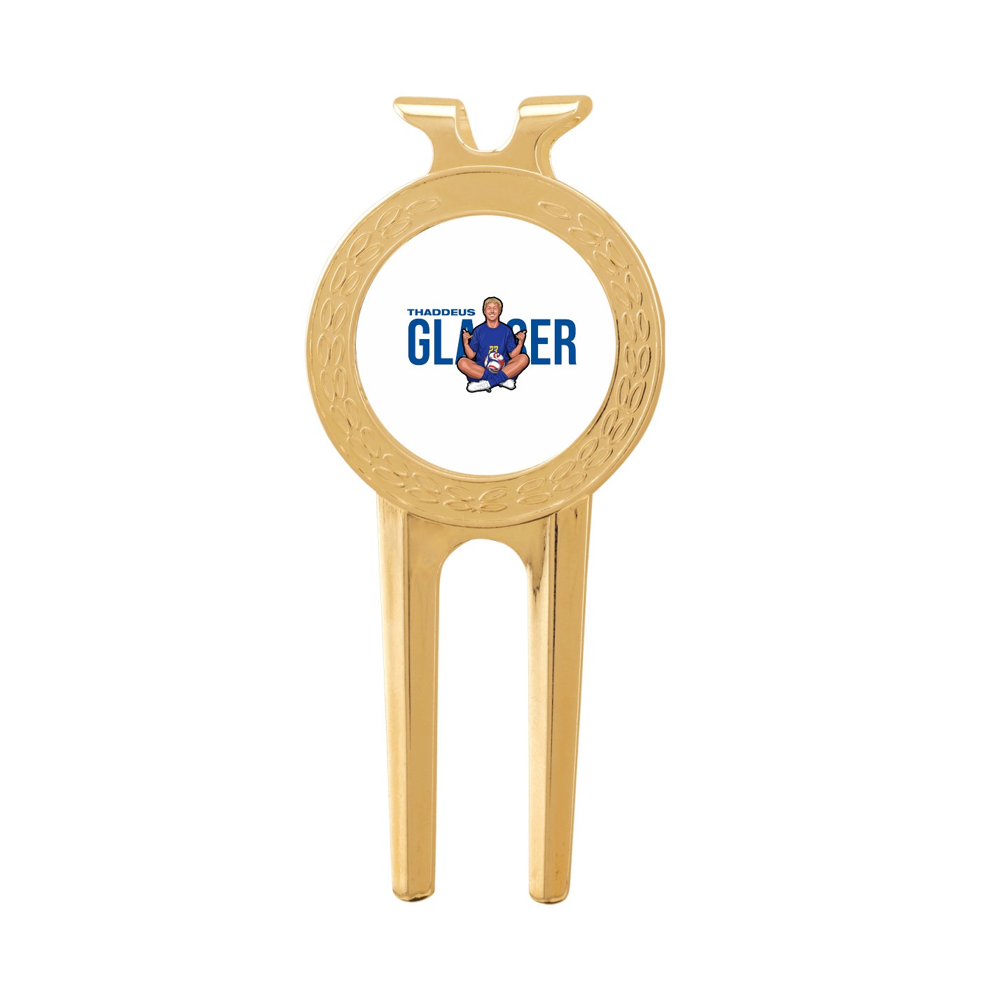 Divot Tool with Ball Marker — Player Name in Classic