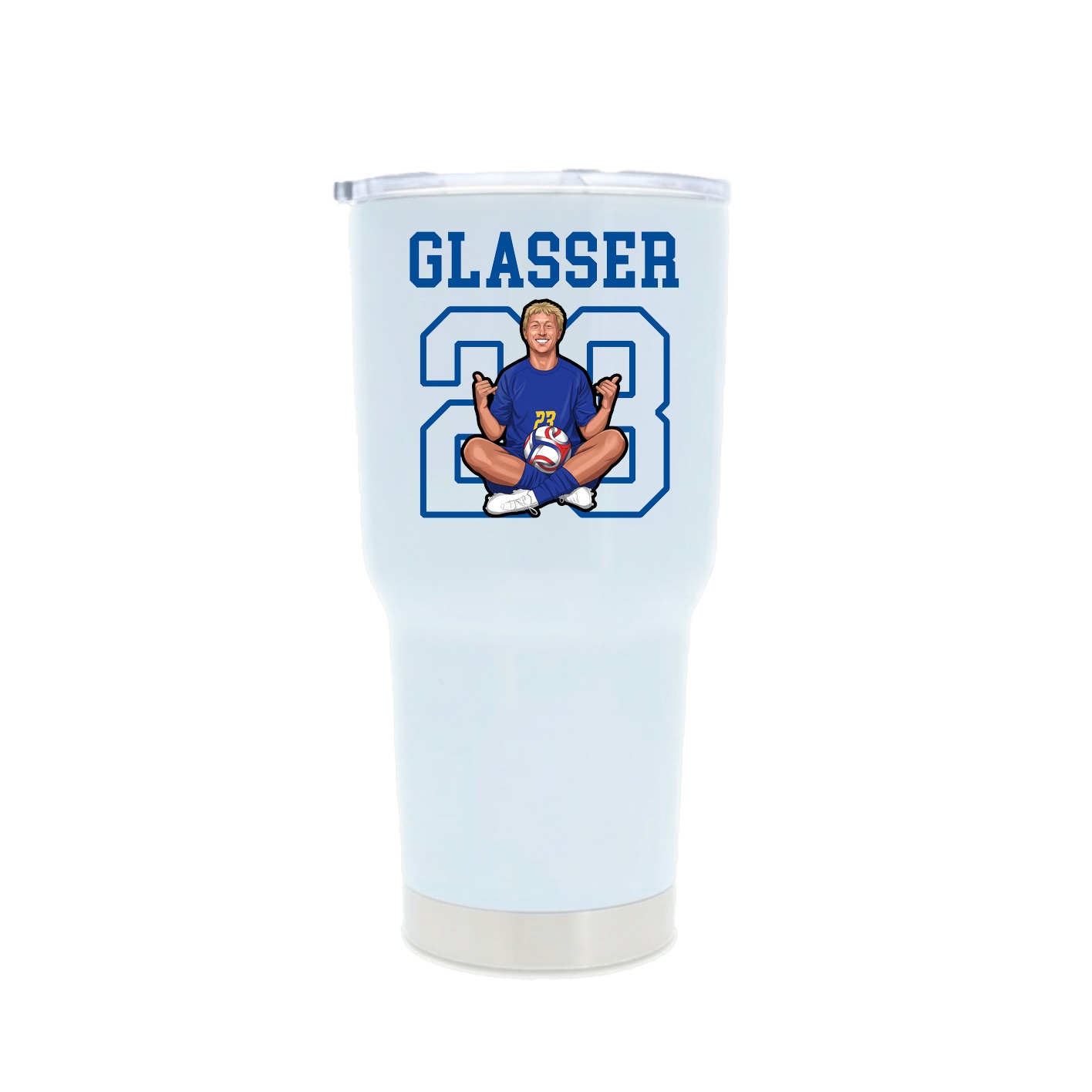 30oz Stainless Steel Tumbler — Shirsey in White