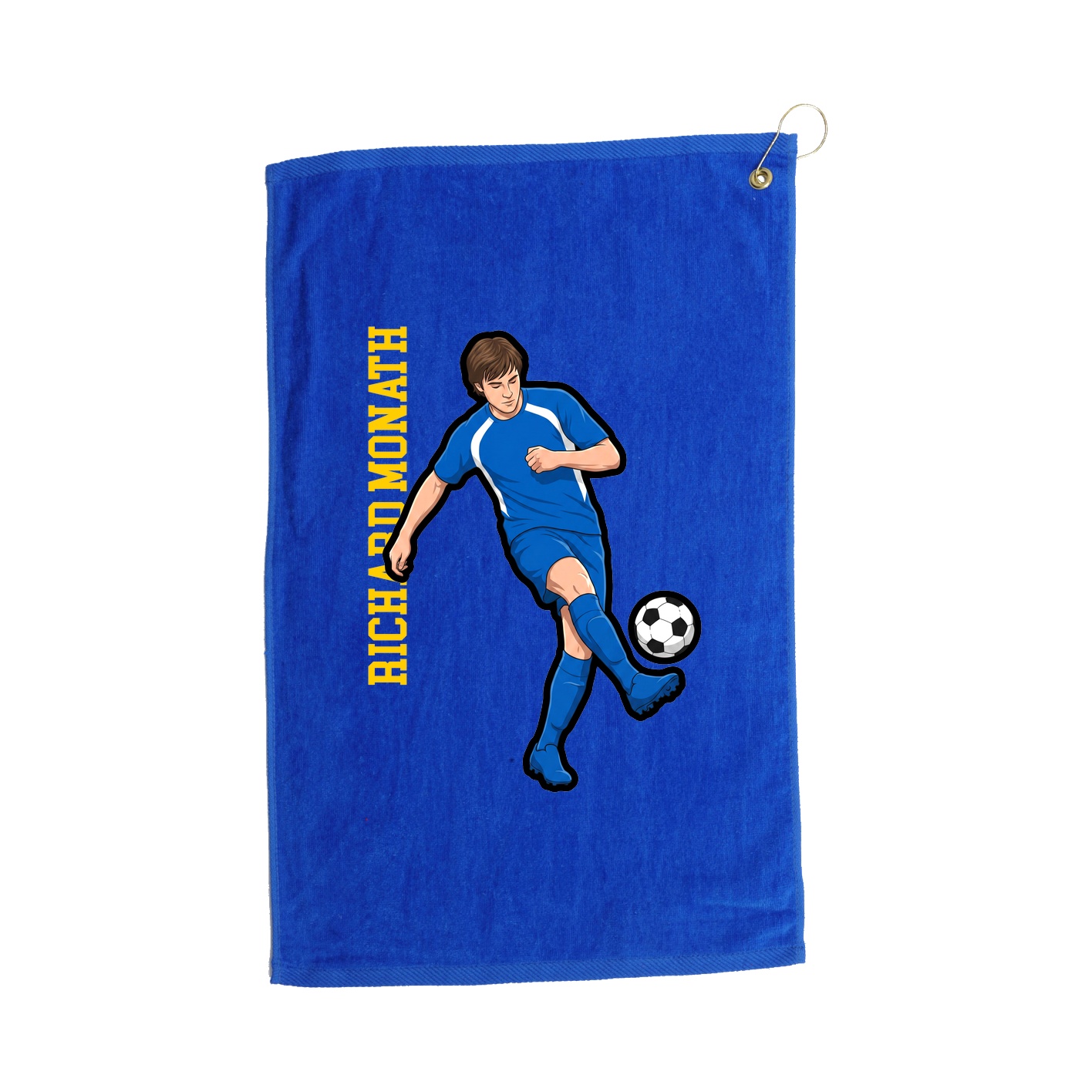 Golf Towel — Name Vertical in Royal