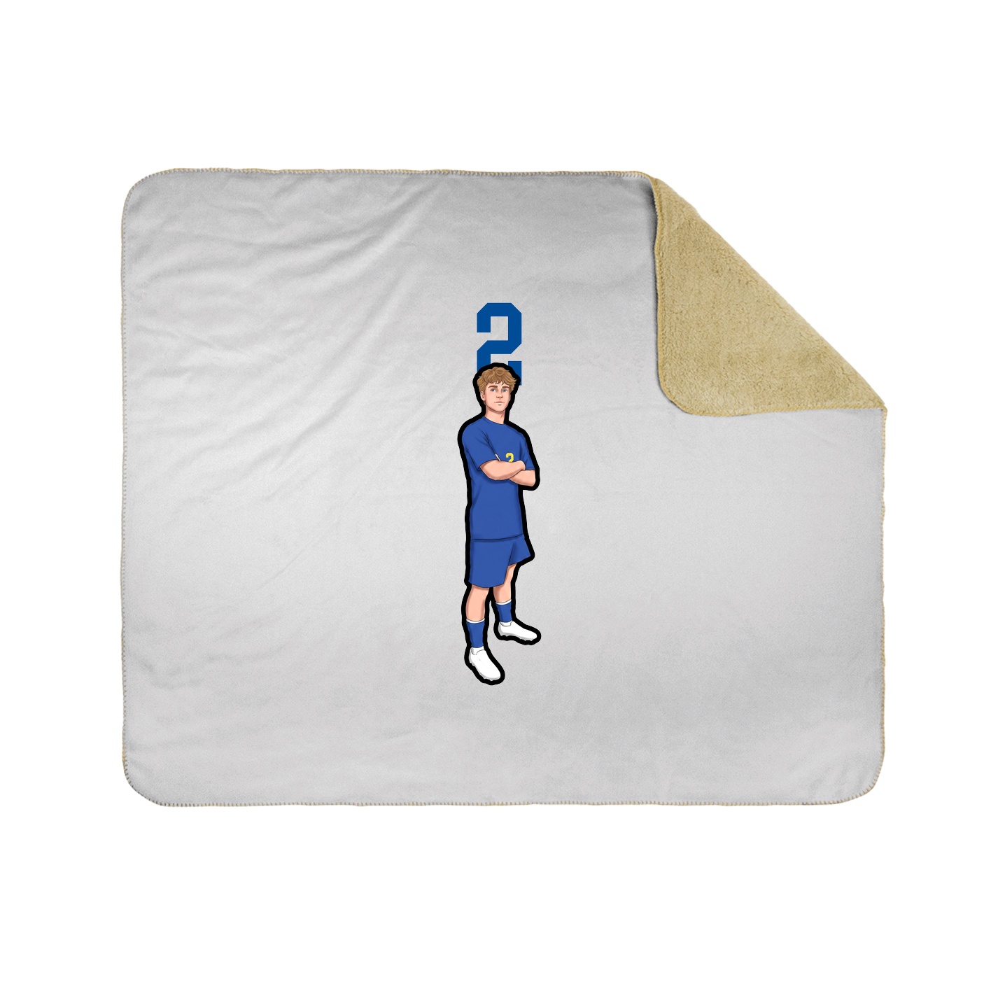 Throw Blanket — Number Top in White