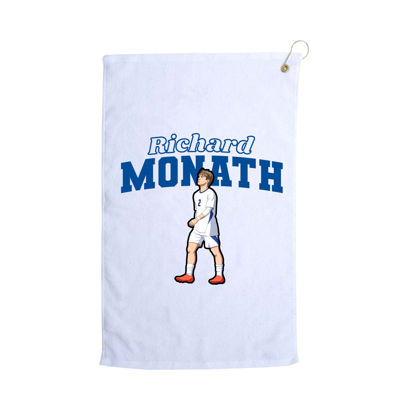 Golf Towel — Name Arch in White
