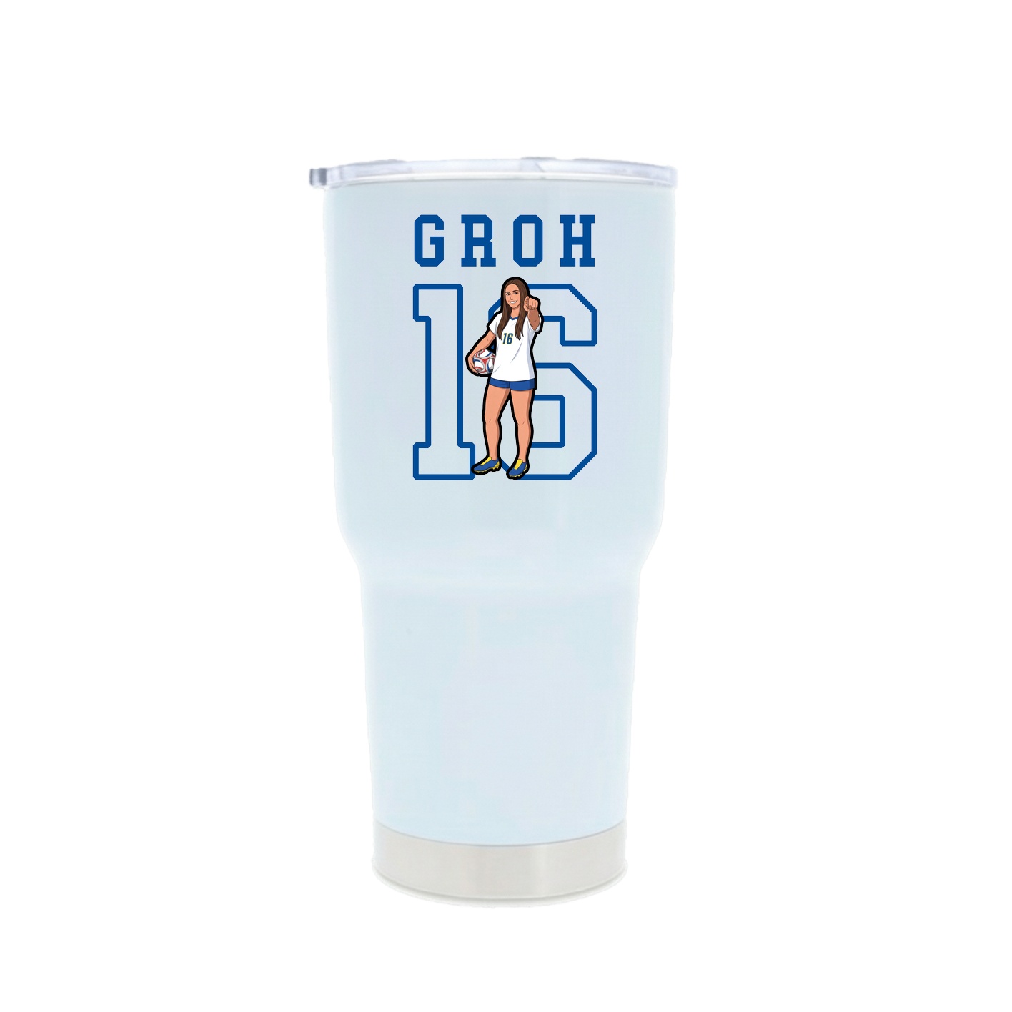 30oz Stainless Steel Tumbler — Shirsey in White
