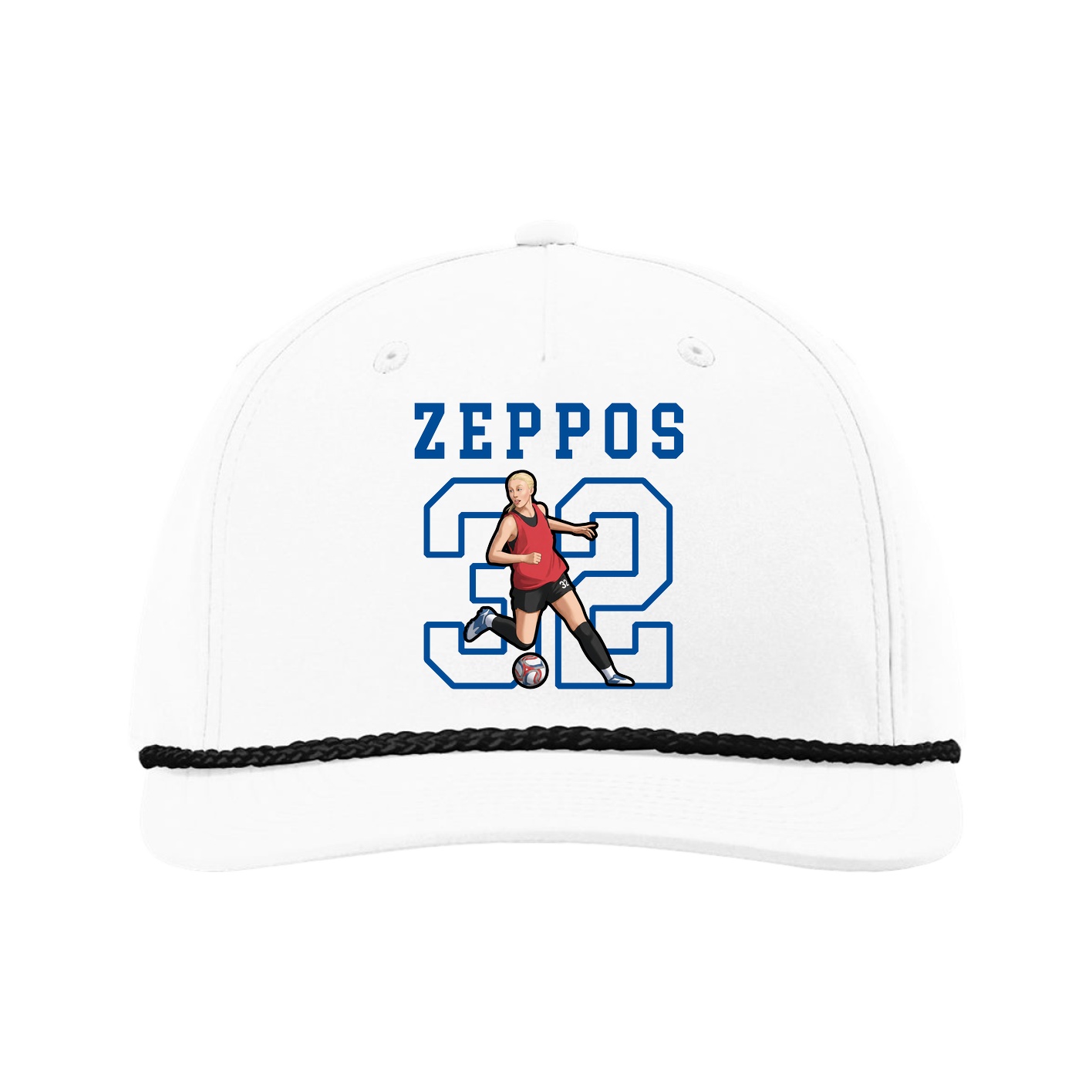 Five-Panel Classic Rope Cap — Shirsey in White
