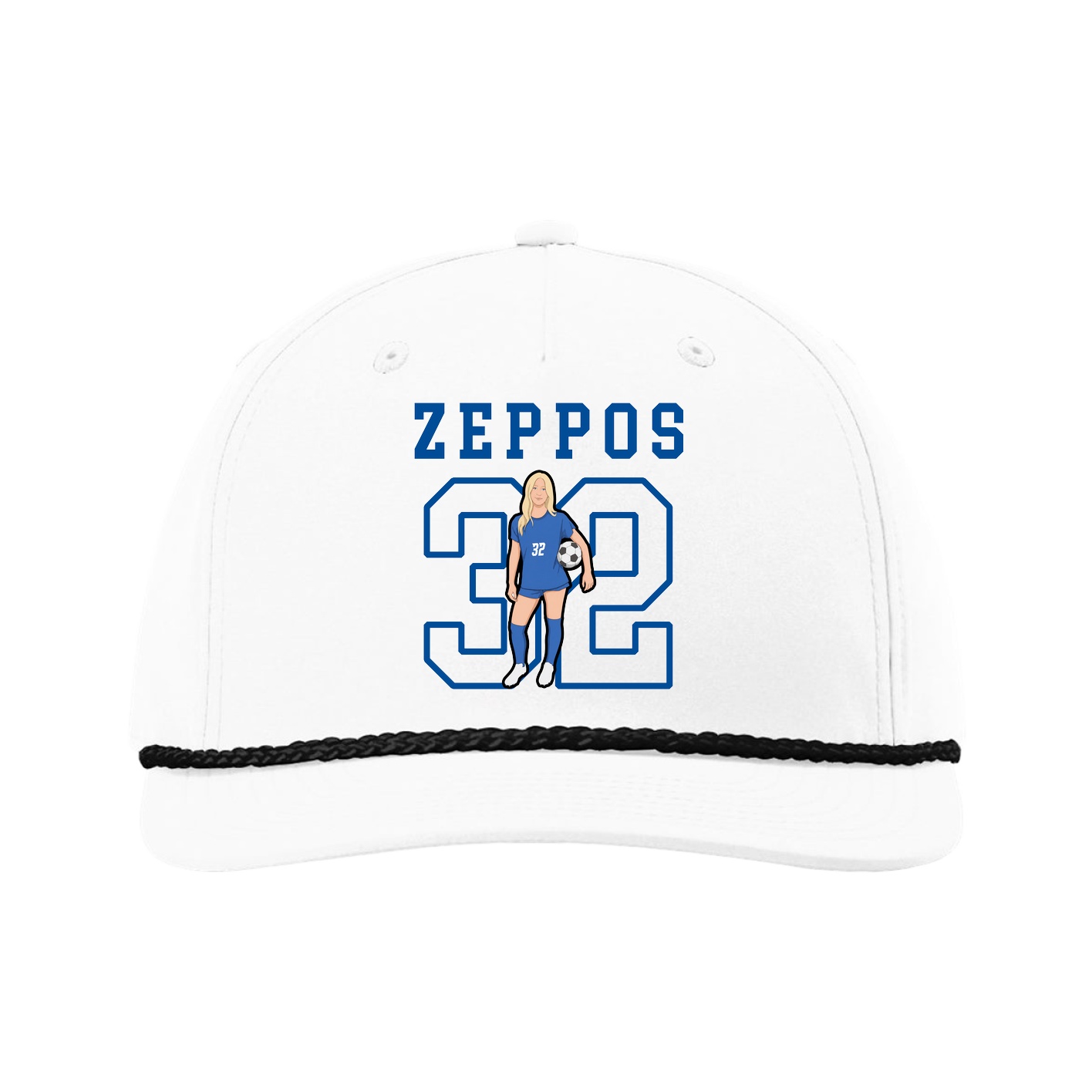 Five-Panel Classic Rope Cap — Shirsey in White