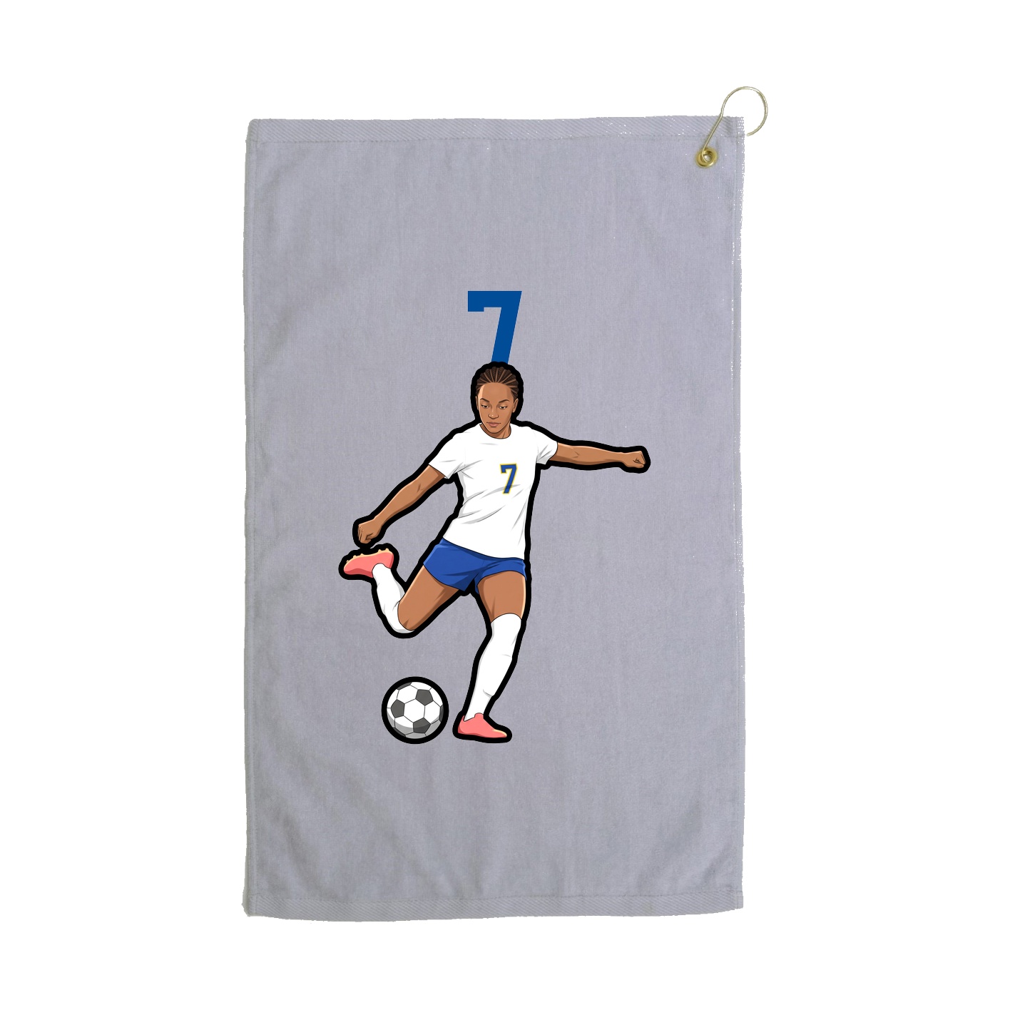 Golf Towel — Number Top in Grey