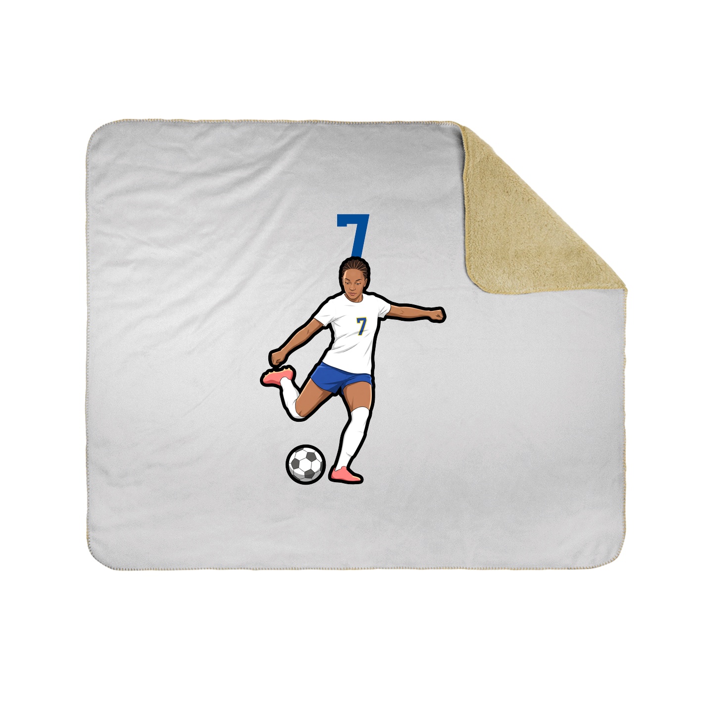 Throw Blanket — Number Top in White