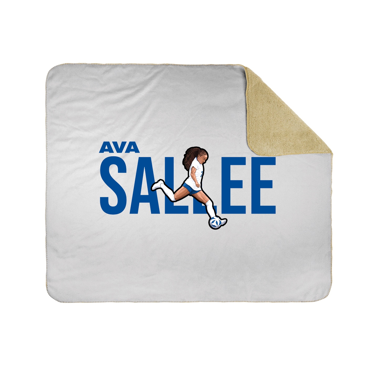 Throw Blanket — Player Name in White