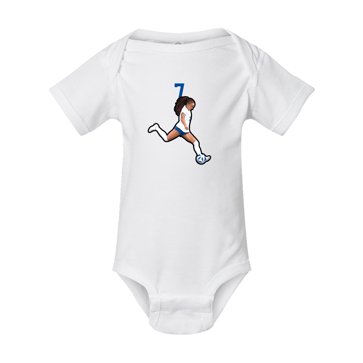 Baby Onesie — Number Top in White