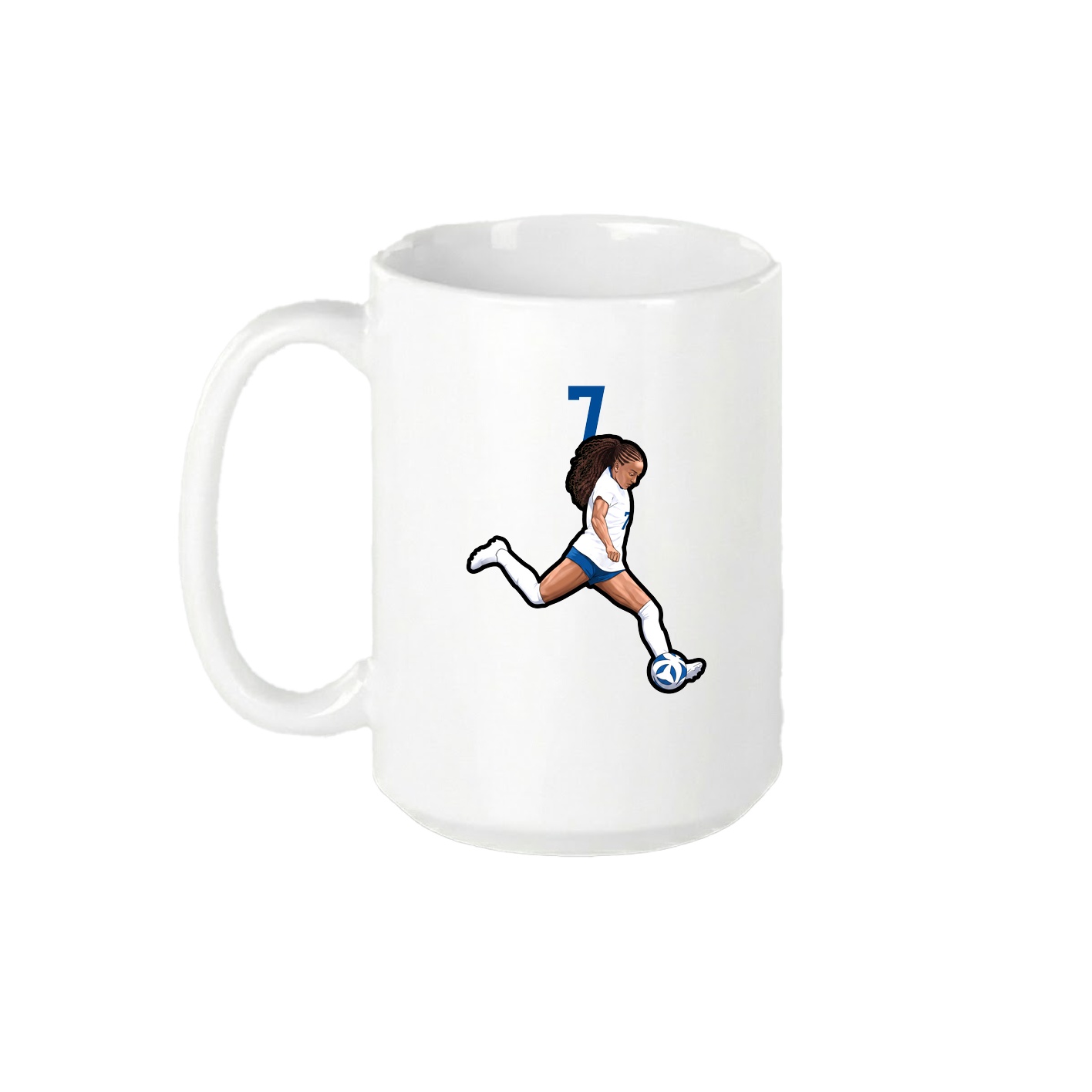 15oz Coffee Mug — Number Top in White