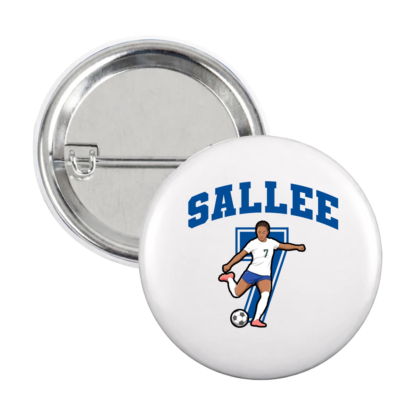 Game Day Button — Number in White